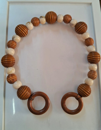 imagem Alça de madeira Joy - Bege Mesclado - und