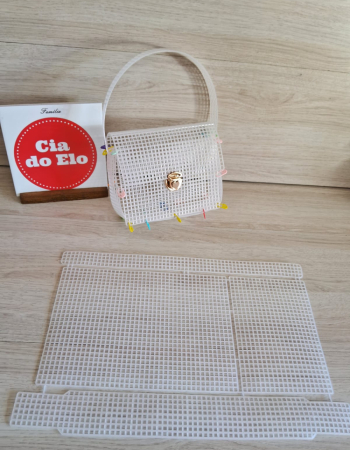 imagem Tela plástica para bolsa 37.5x17cm (Malha chenille) com alça