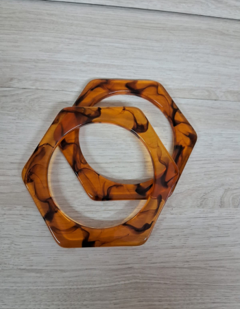 imagem ALÇA DE RESINA HEXAGONAL TARTARUGA