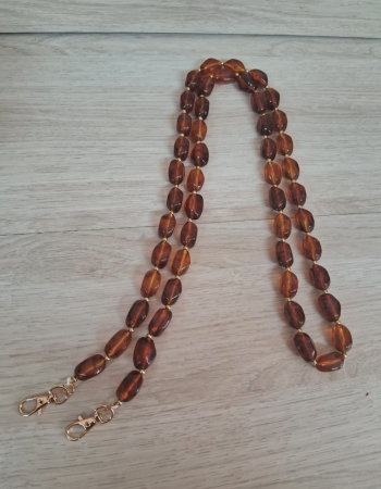 imagem Alça de Resina Luiza Caramelo 1.20m