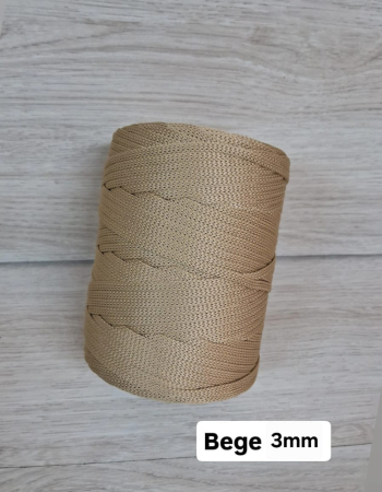 Fio de Poliéster Bege 3mm imagem Fio de Poliéster Bege 3mm