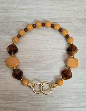 imagem ALÇA DE BOLA DE RESINA - Ocre com Tartaruga