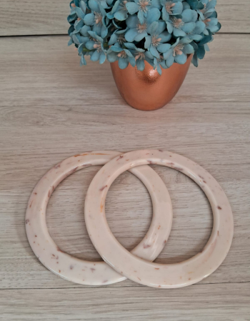 imagem PAR de Alça Acrilica Redonda Bege Mesclado