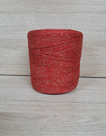 imagem Fio de Poliéster 3mm vermelho com lurex