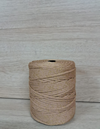 imagem Fio de Poliéster 3mm bege com lurex