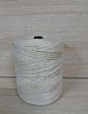 imagem Fio de Poliéster 3mm Off white com lurex