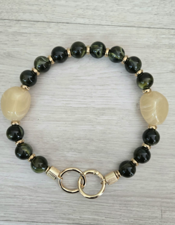 imagem Alça de Bola de resina - Verde com amber