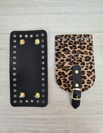 imagem KIT CLOVER COM FIVELA - Animal Print Onça