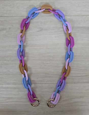 imagem Alça de Elos de Resina Colors com argola articulada