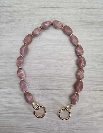 imagem Alça de Bola de resina Rosa Antigo - 54cm