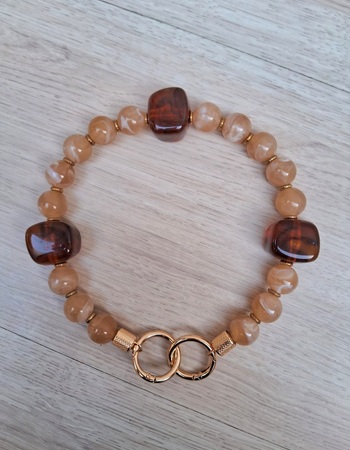 imagem Alça de Bola de Resina - Mel Mesclado com Tartaruga 